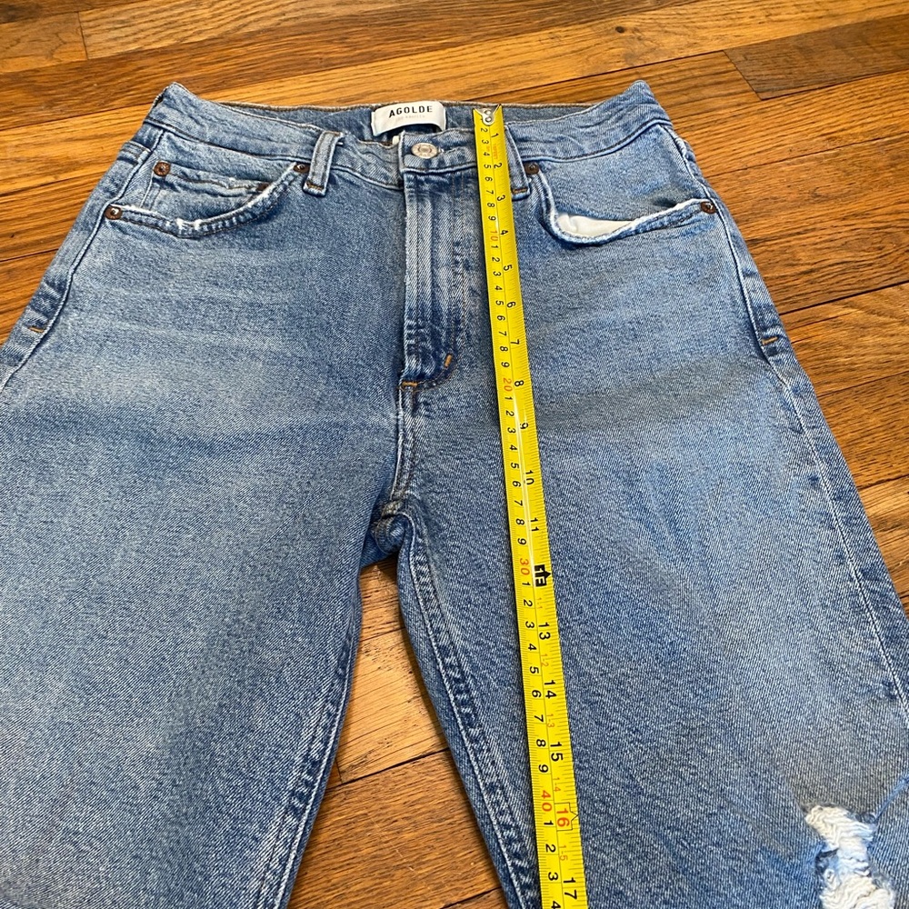 AGOLDE Wilder Distressed Straight-Leg Jeans – Size 26 - Picture 6 of 9